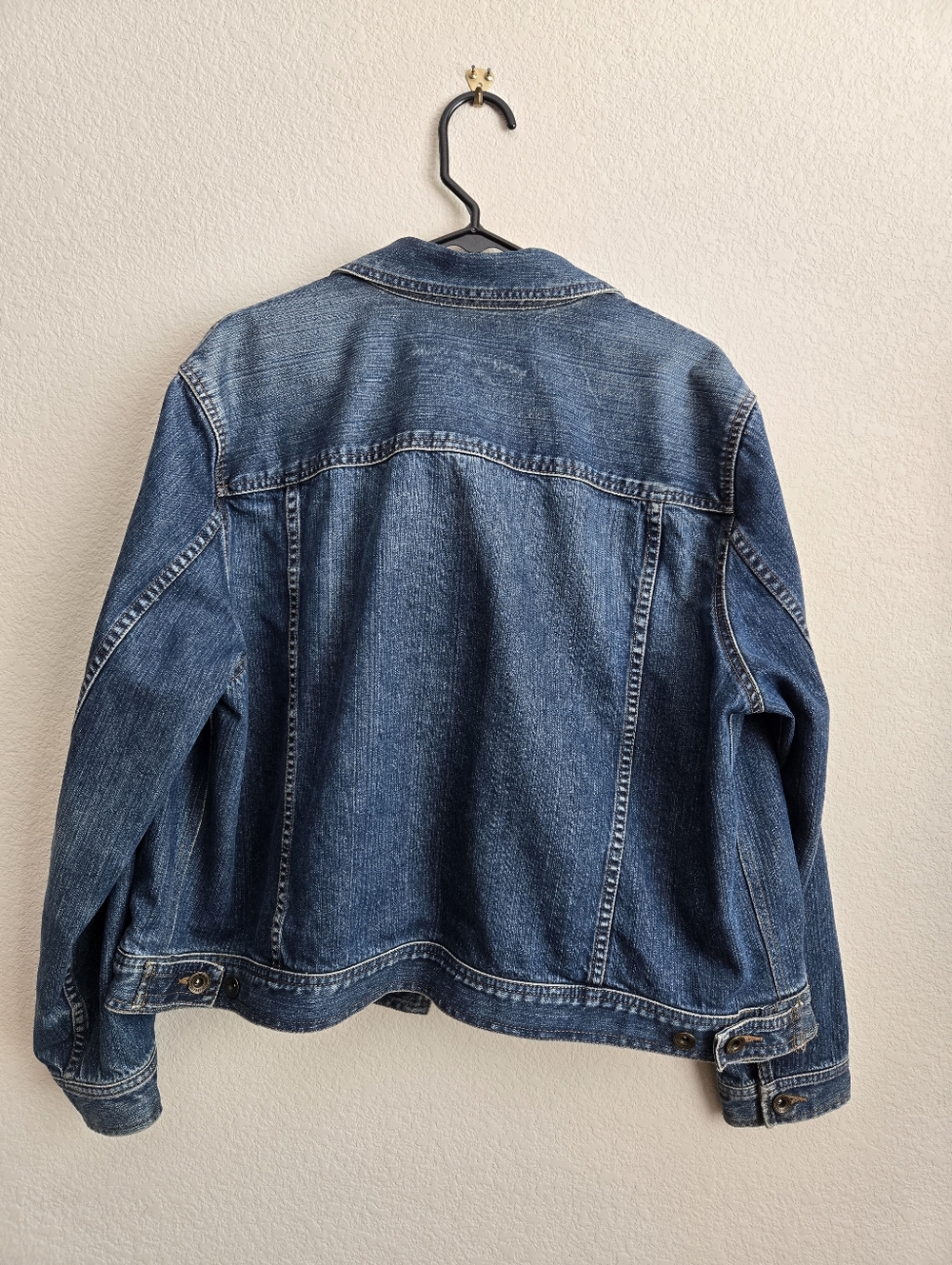 Lauren Jeans Co. Denim Womens Cowgirl Jacket All Cotton 2 Hidden Pockets Inside - Picture 5 of 11